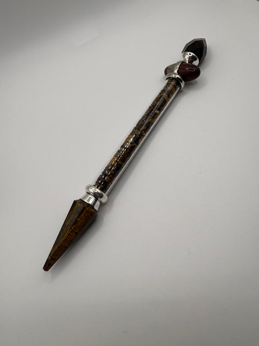 Shiva Lingam Magic Wand - Tigers Eye