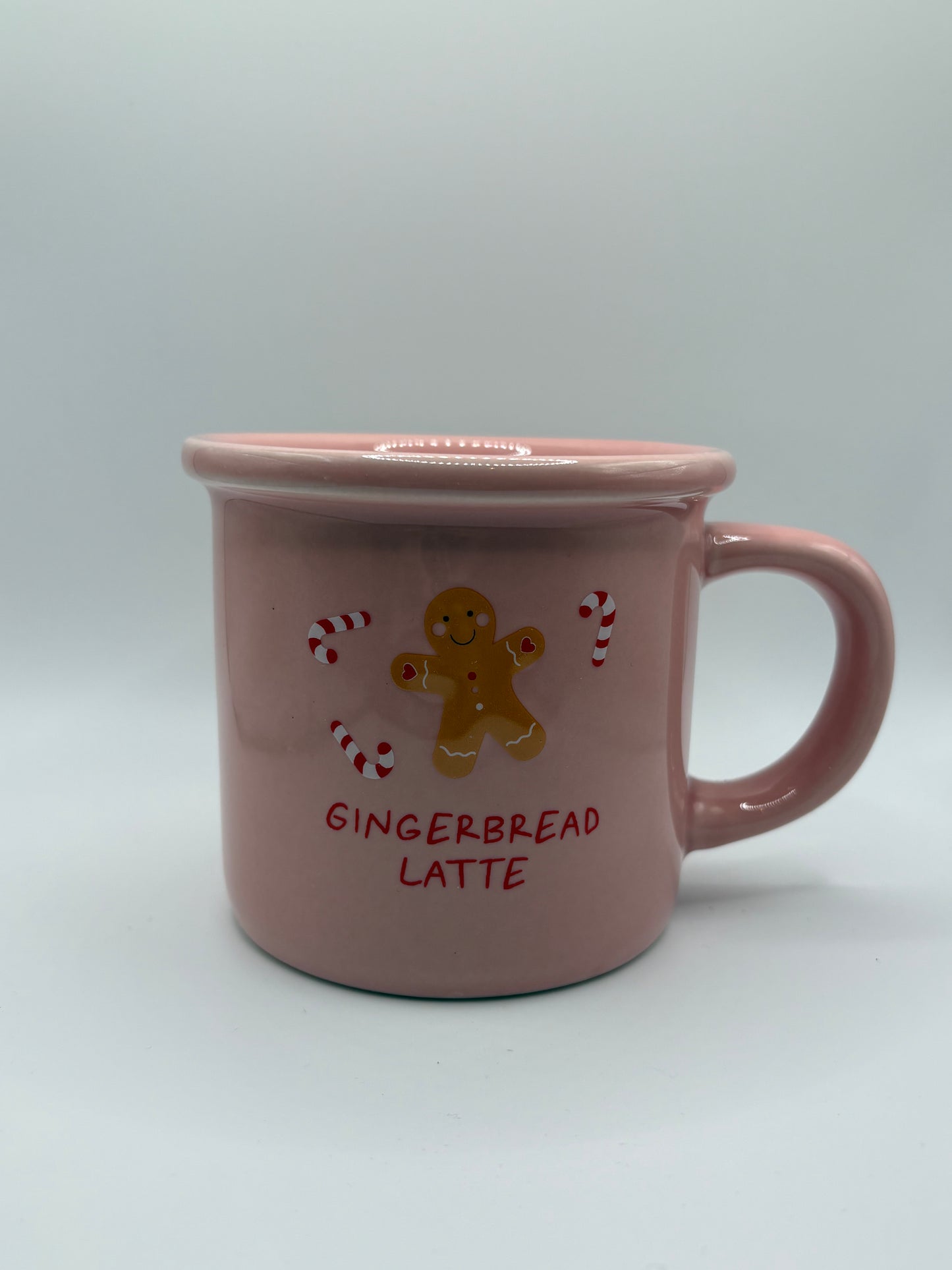 Pink gingerbread latte mug