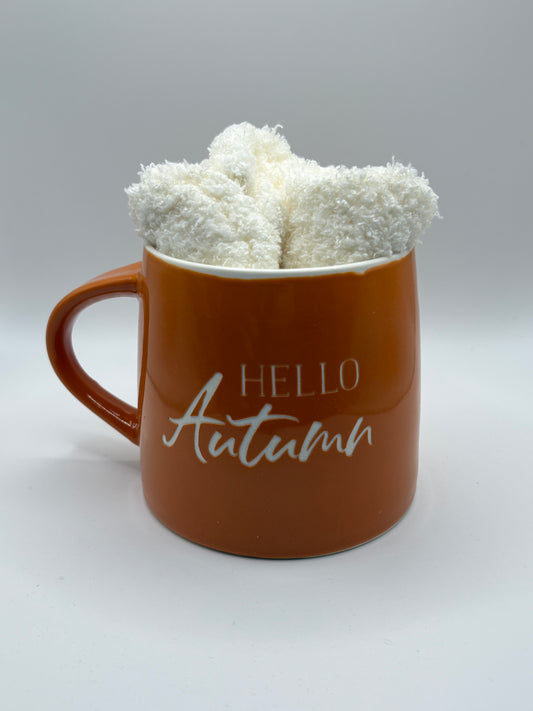 Hello Autumn mug and socks