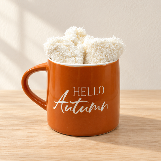 Hello Autumn mug and socks